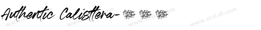 Authentic Calisttera字体转换